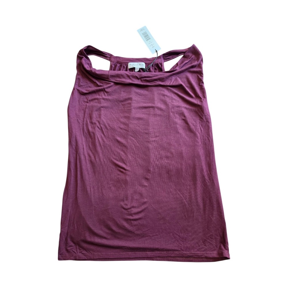Michael Stars NWT Anthro Eve Cowl Neck Burgundy Grape‎ Boho Cottage Tank Top szS